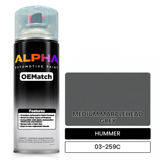 HUMMER MEDIUM MARBLEHEAD GREY 03-259C OEMatch Spraycan