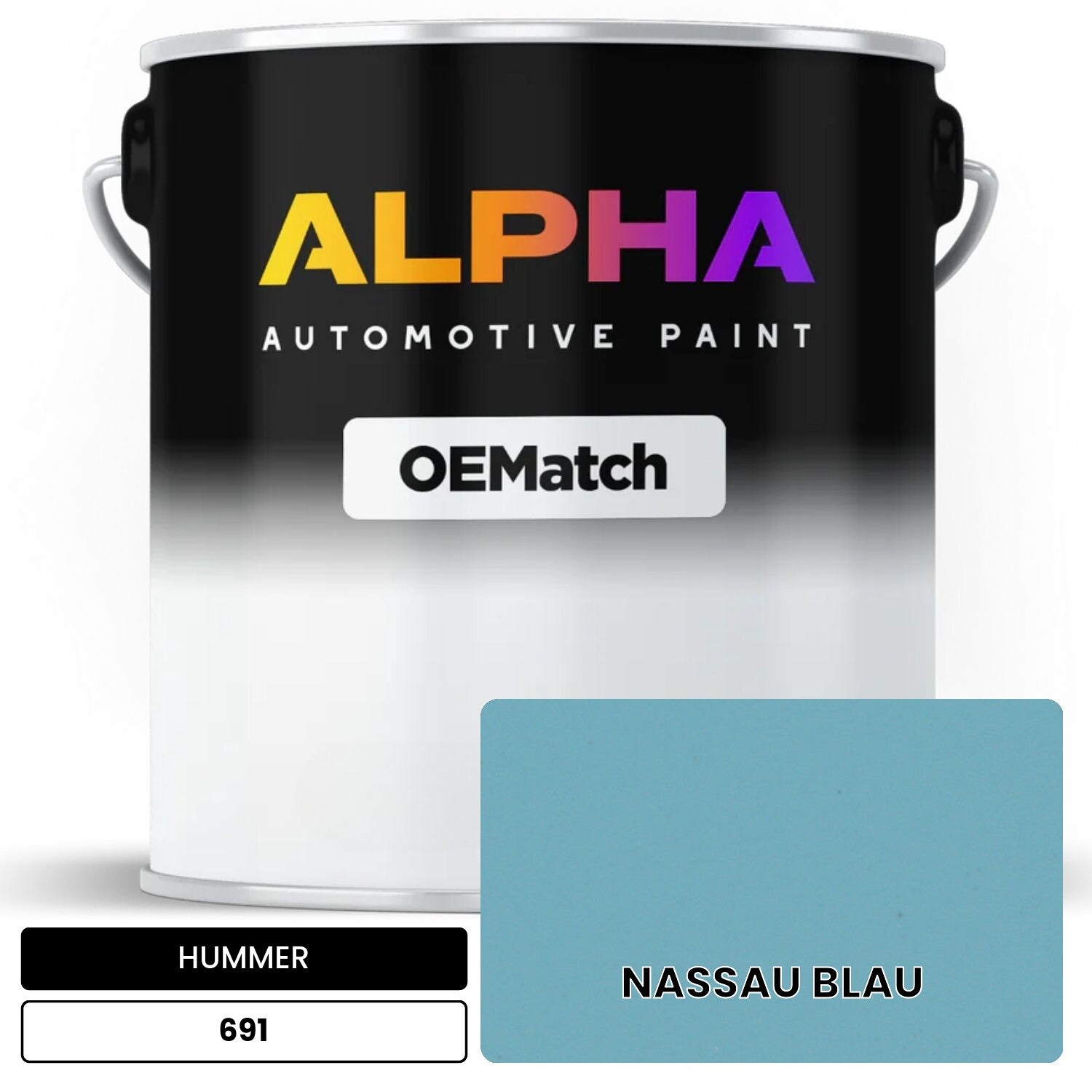 HUMMER NASSAU BLAU 691 OEMatch Basecoat