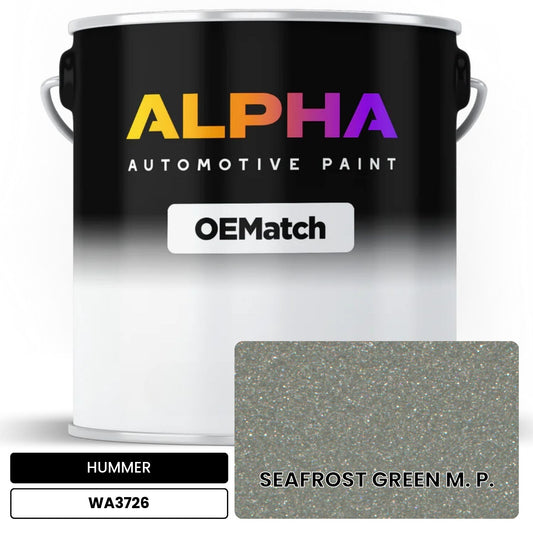 HUMMER SEAFROST GREEN M. P. WA3726 OEMatch Basecoat