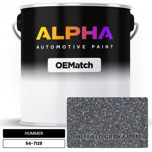 HUMMER SHEFFIELD GRAY F/M M. 94-7128 OEMatch Basecoat