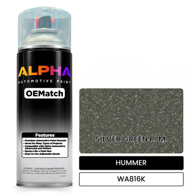 HUMMER SILVER GREEN P. M. WA816K | OEMatch Automotive Spraycan