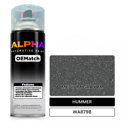 HUMMER MEDIUM GRAY M. WA8798 | OEMatch Automotive Spraycan