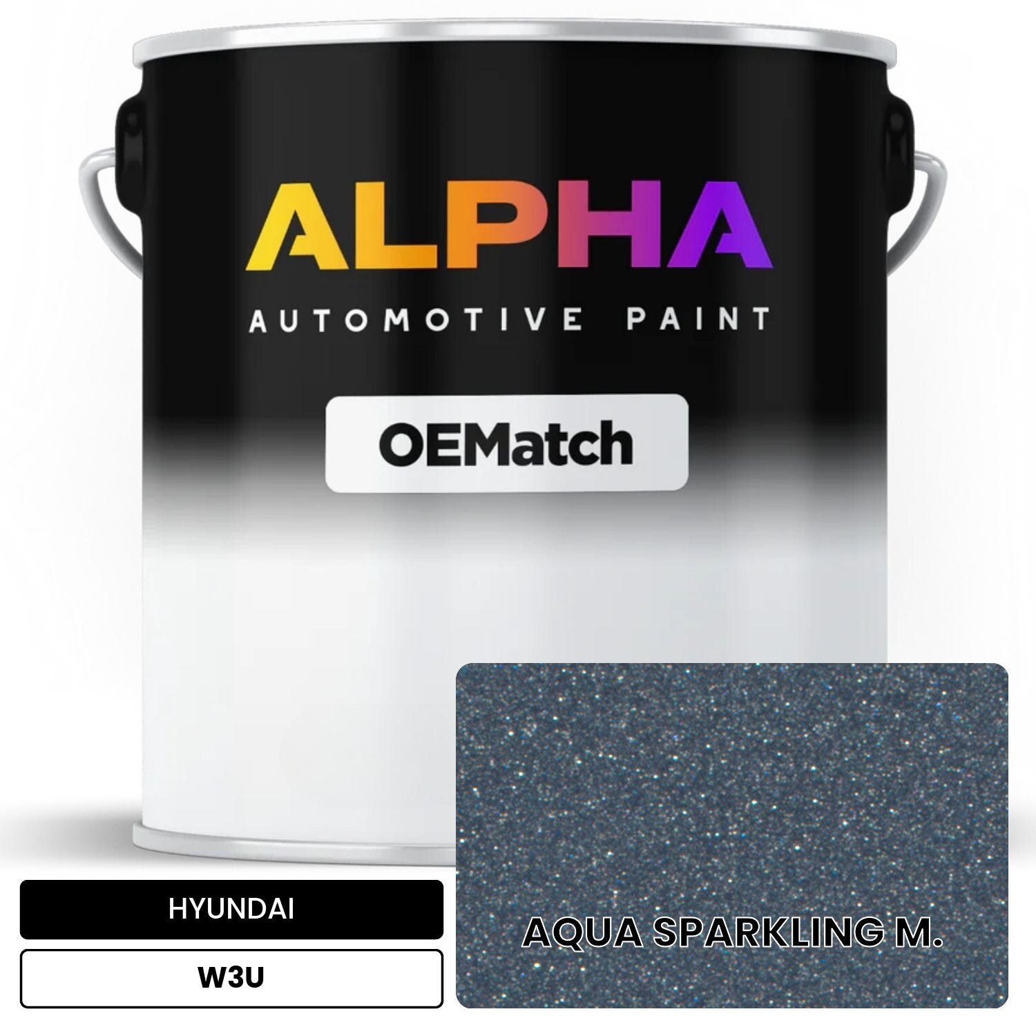 HYUNDAI AQUA SPARKLING M. W3U OEMatch Basecoat