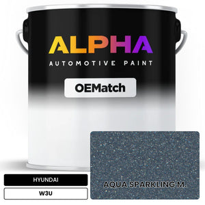 HYUNDAI AQUA SPARKLING M. W3U | OEMatch Automotive Basecoat