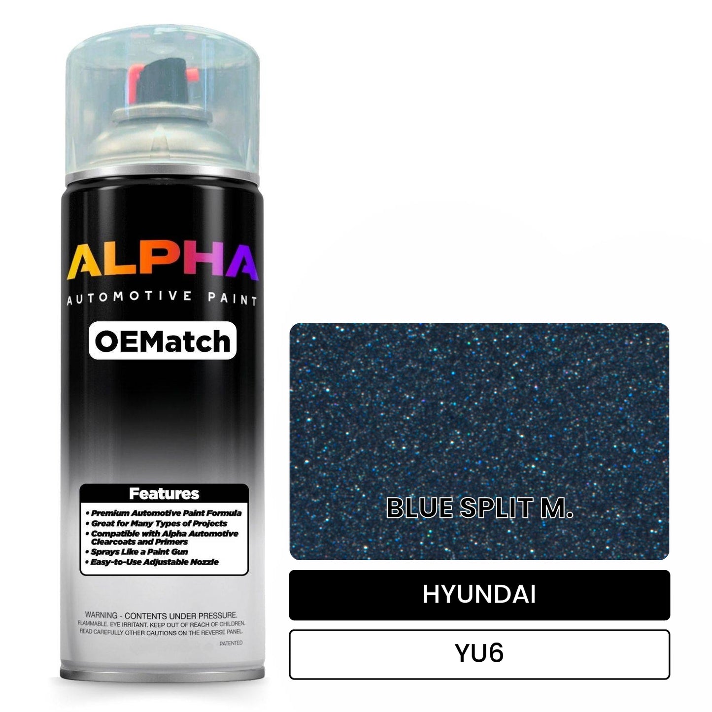 HYUNDAI BLUE SPLIT M. YU6 OEMatch Spraycan