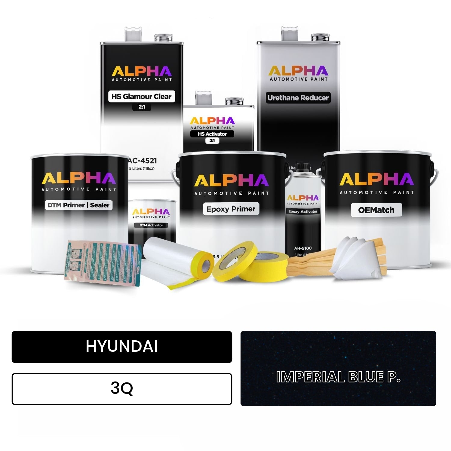 HYUNDAI IMPERIAL BLUE P. 3Q OEMatch Vehicle Paint Kit