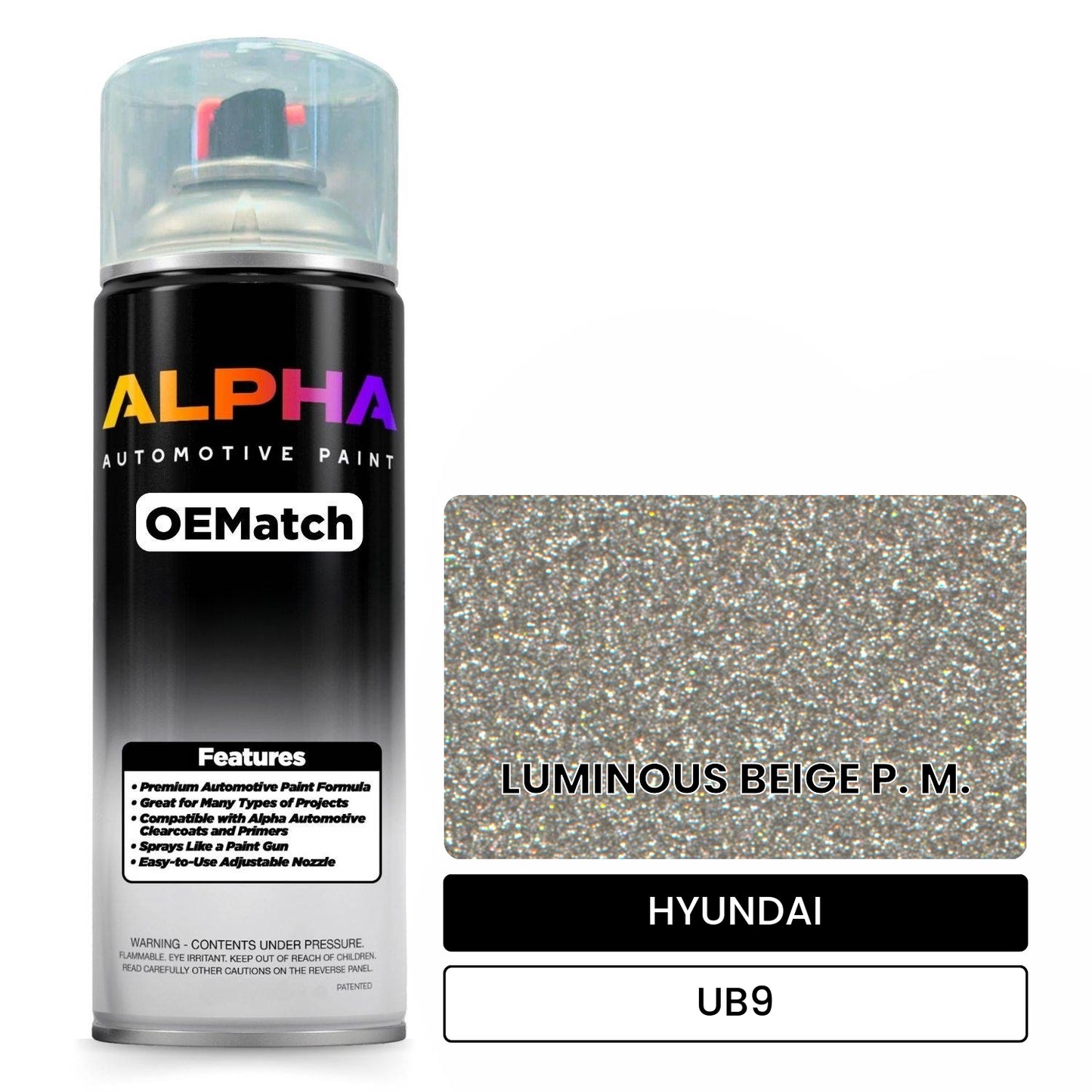HYUNDAI LUMINOUS BEIGE P. M. UB9 OEMatch Spraycan