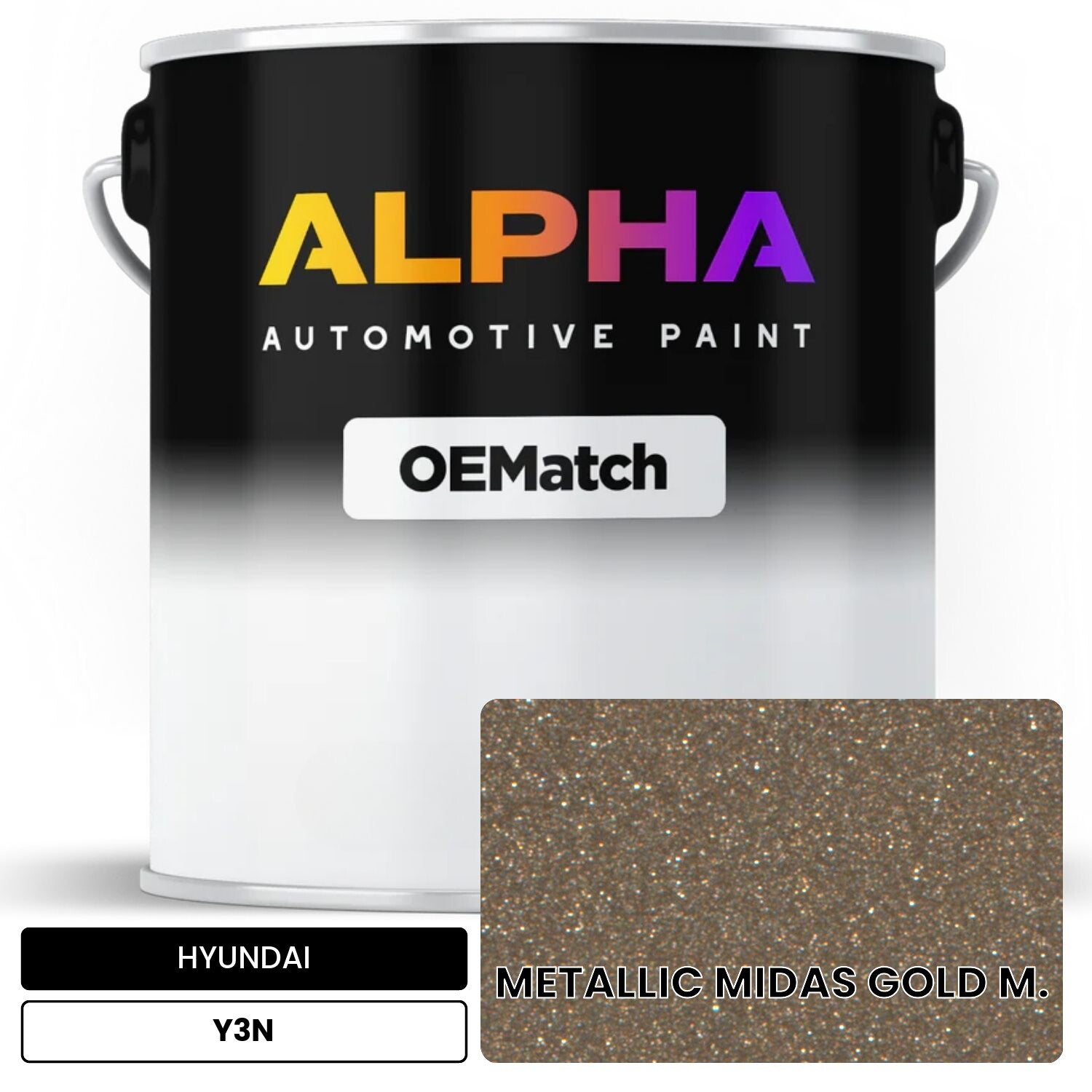 HYUNDAI METALLIC MIDAS GOLD M. Y3N OEMatch Basecoat