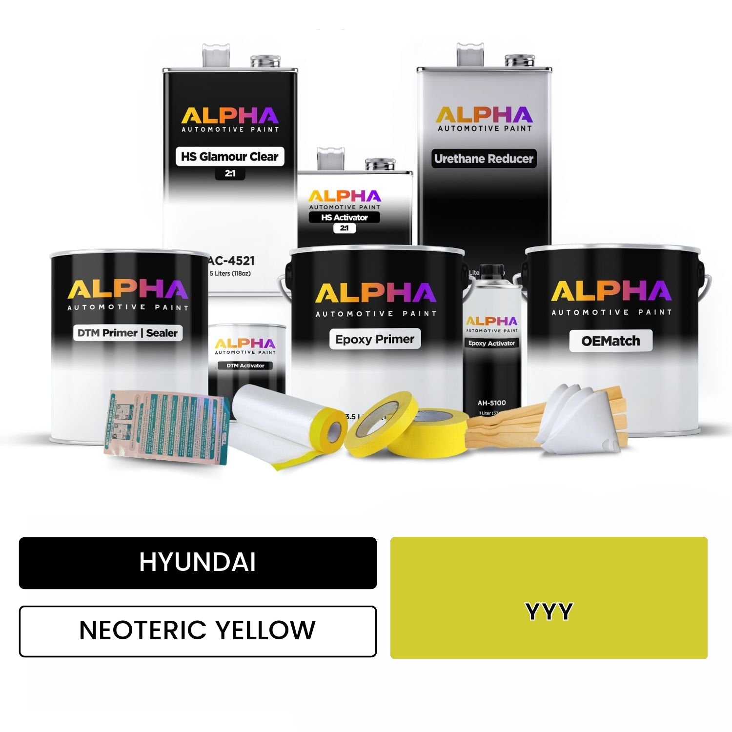 HYUNDAI YYY NEOTERIC YELLOW OEMatch Vehicle Paint Kit