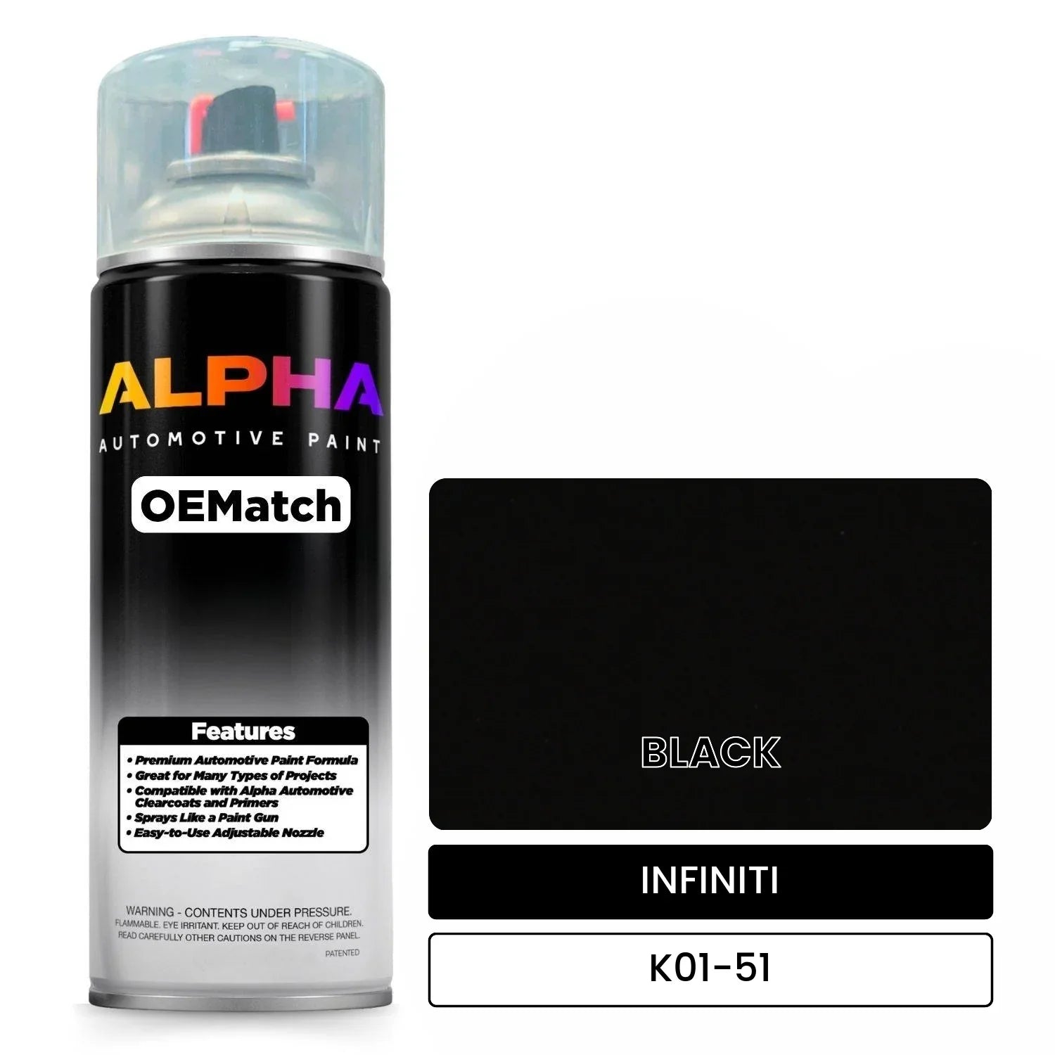 INFINITI BLACK K01-51 OEMatch Spraycan