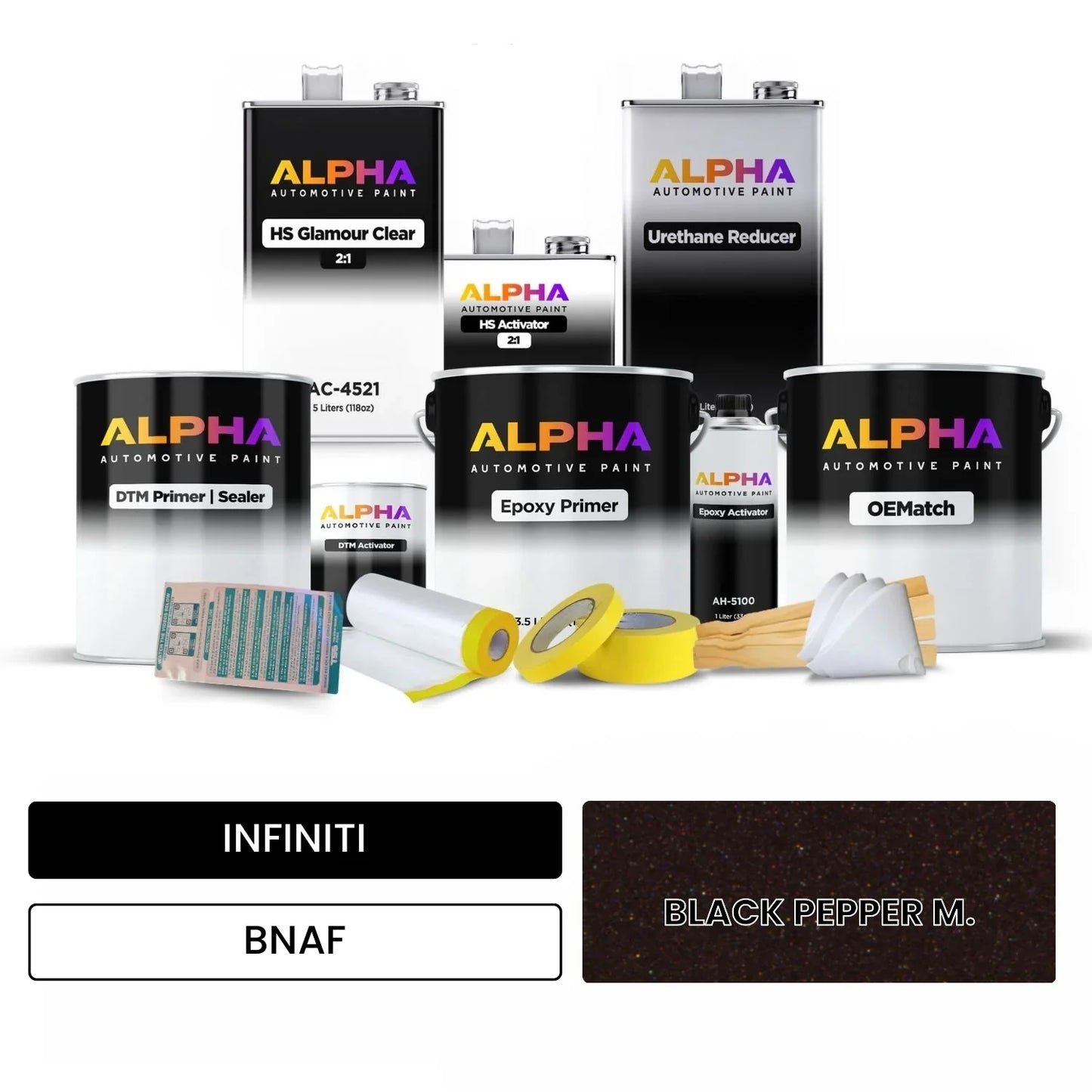 INFINITI BLACK PEPPER M. BNAF OEMatch Vehicle Paint Kit