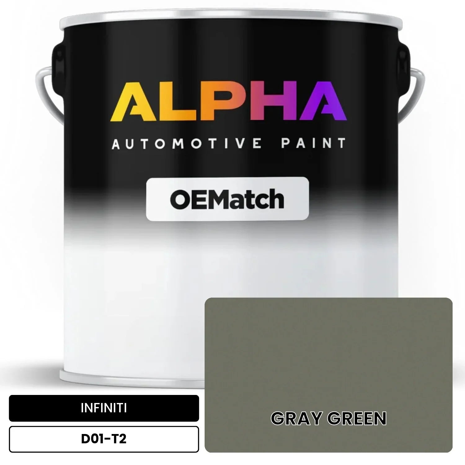 INFINITI GRAY GREEN D01-T2 OEMatch Basecoat