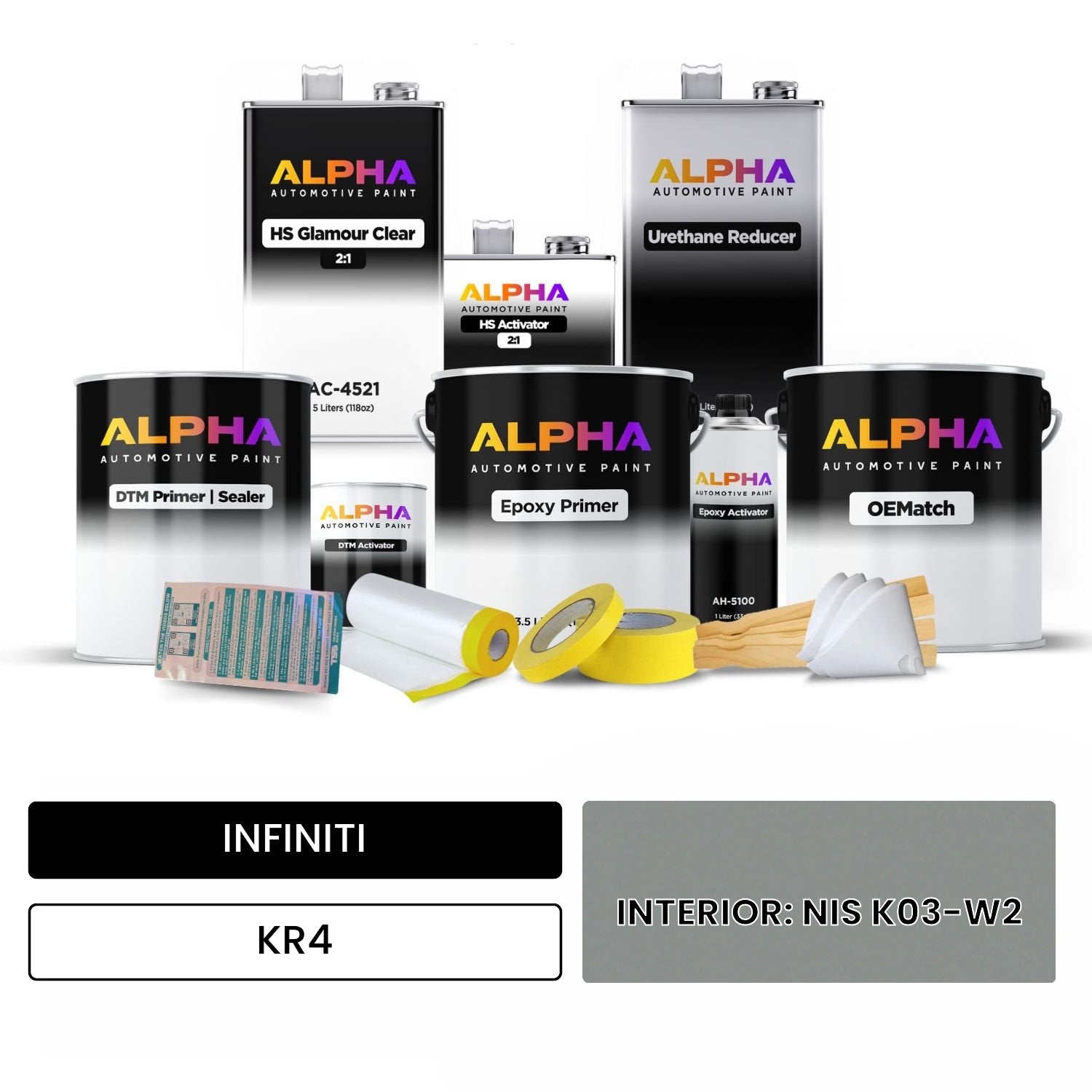INFINITI INTERIOR: NIS K03-W2 KR4 OEMatch Vehicle Paint Kit
