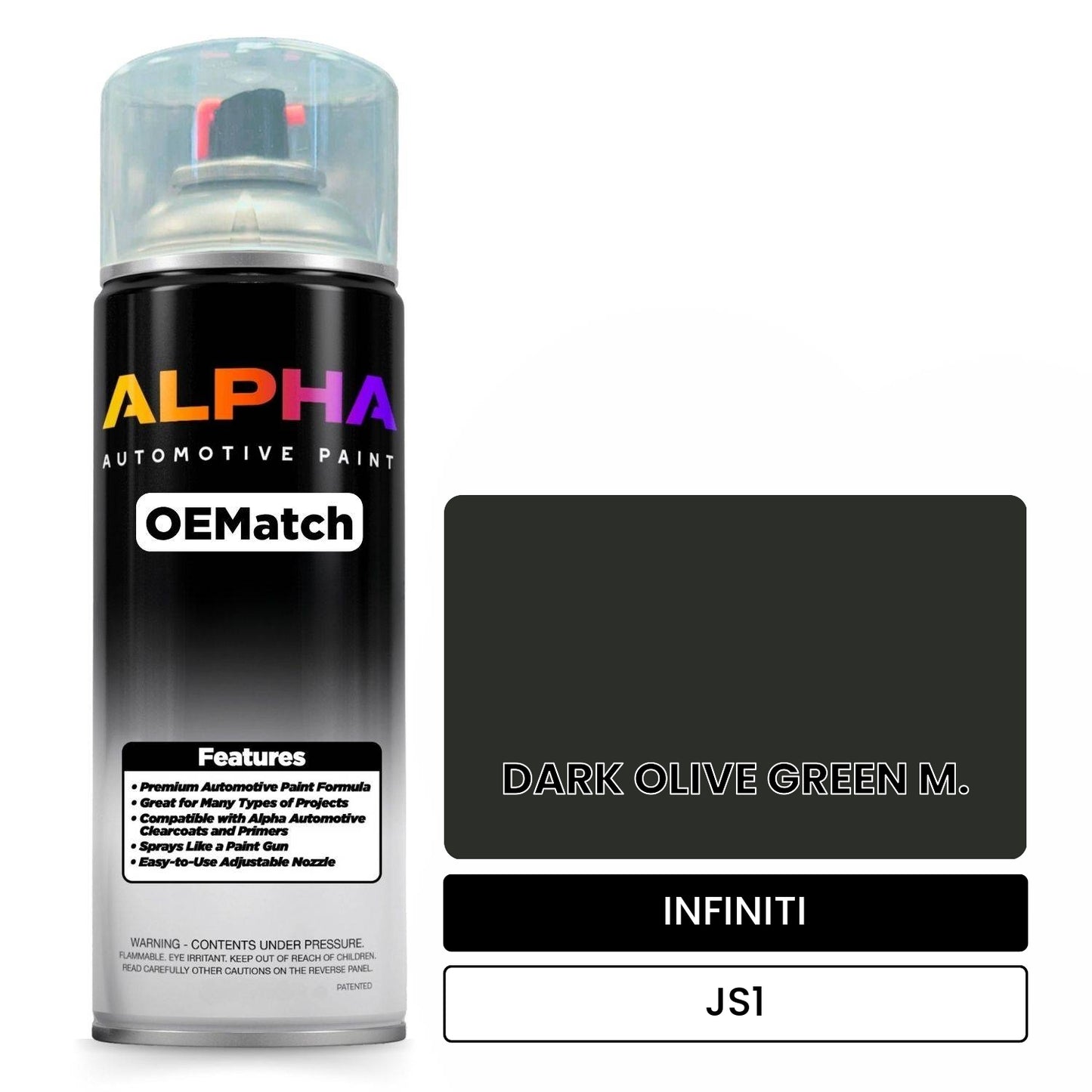 INFINITI DARK OLIVE GREEN M. JS1 OEMatch Spraycan