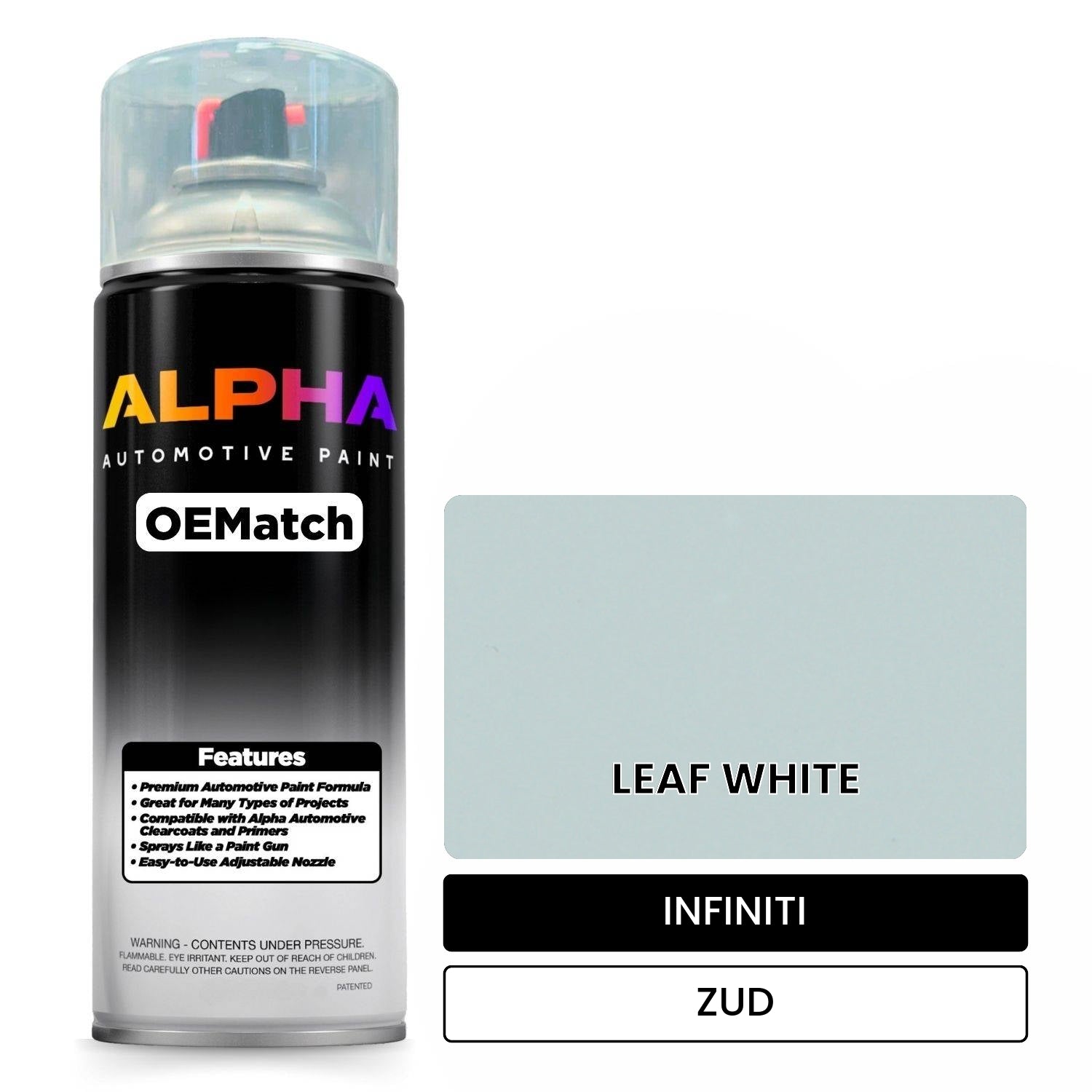 INFINITI LEAF WHITE ZUD OEMatch Spraycan