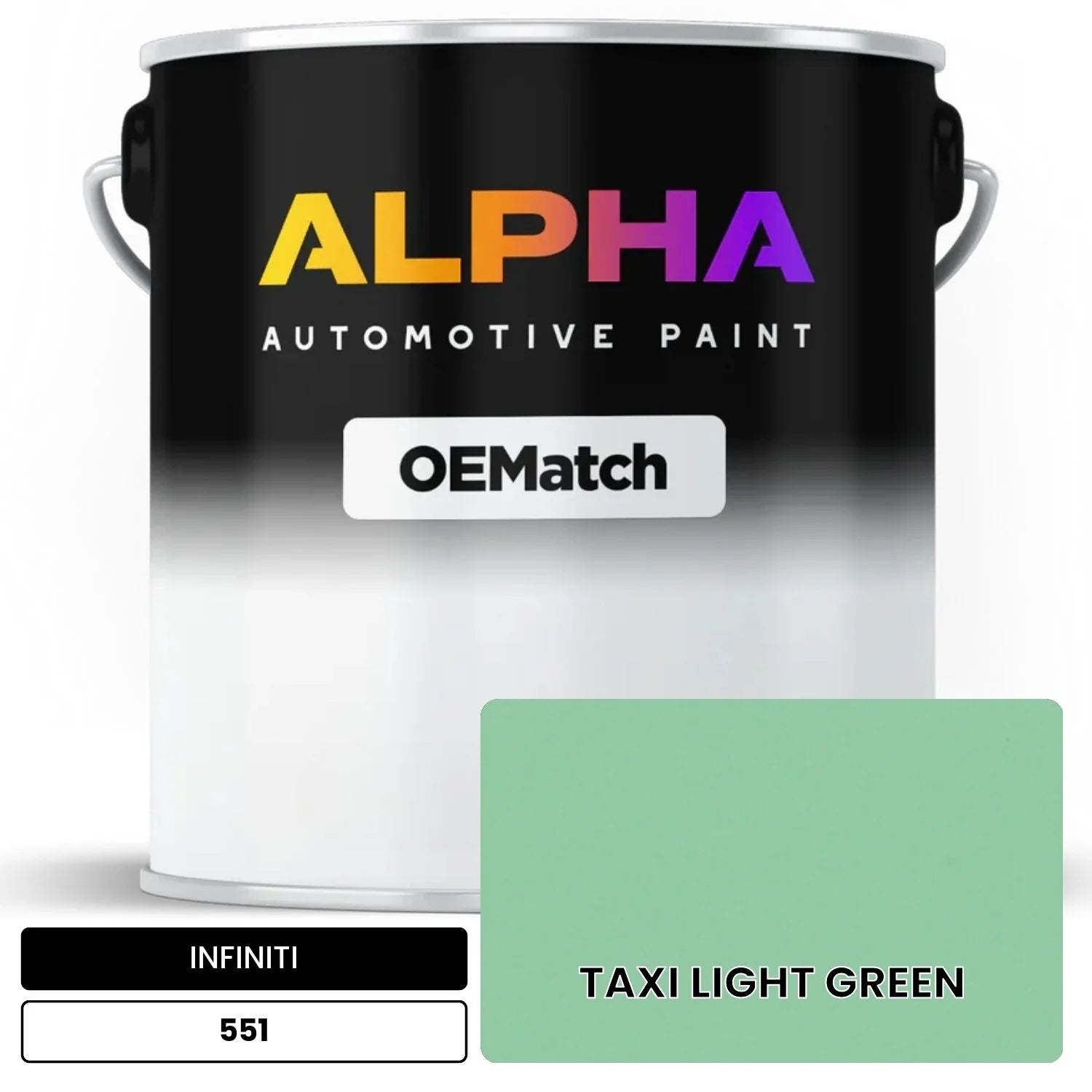 INFINITI TAXI LIGHT GREEN 551 OEMatch Basecoat