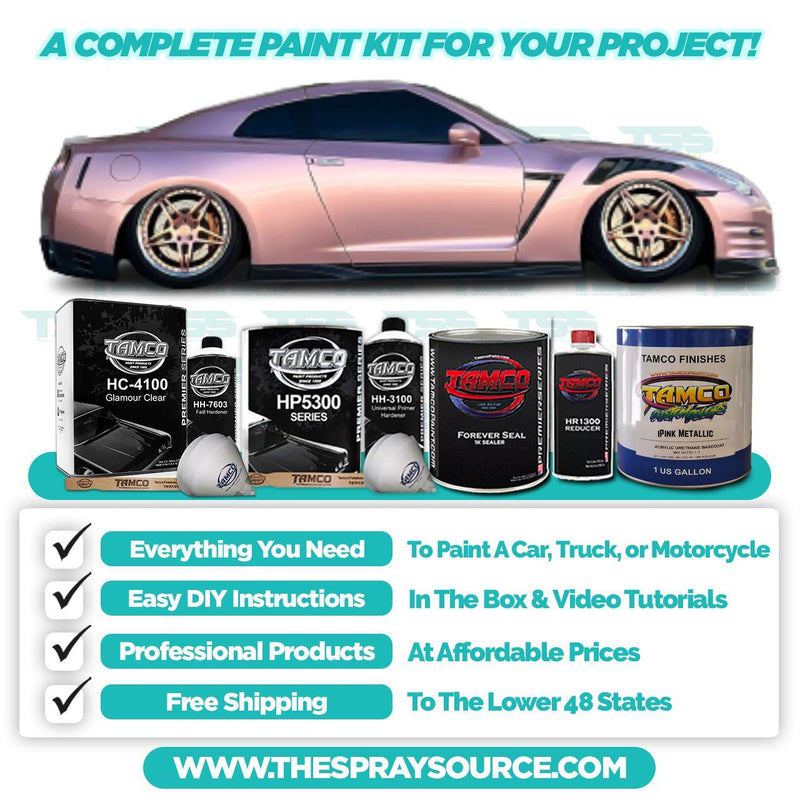 iPink Metallic Extra Large Car Kit (White Ground Coat) - The Spray Source - Tamco Paint