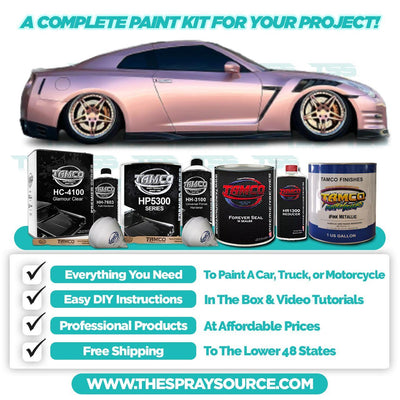 iPink Metallic Extra Small Car Kit (White Ground Coat) - The Spray Source - Tamco Paint