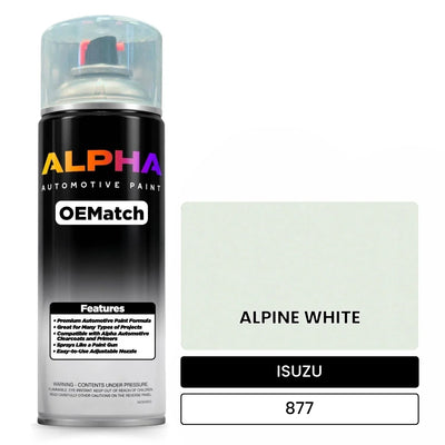 ISUZU ALPINE WHITE 877 | OEMatch Automotive Spraycan