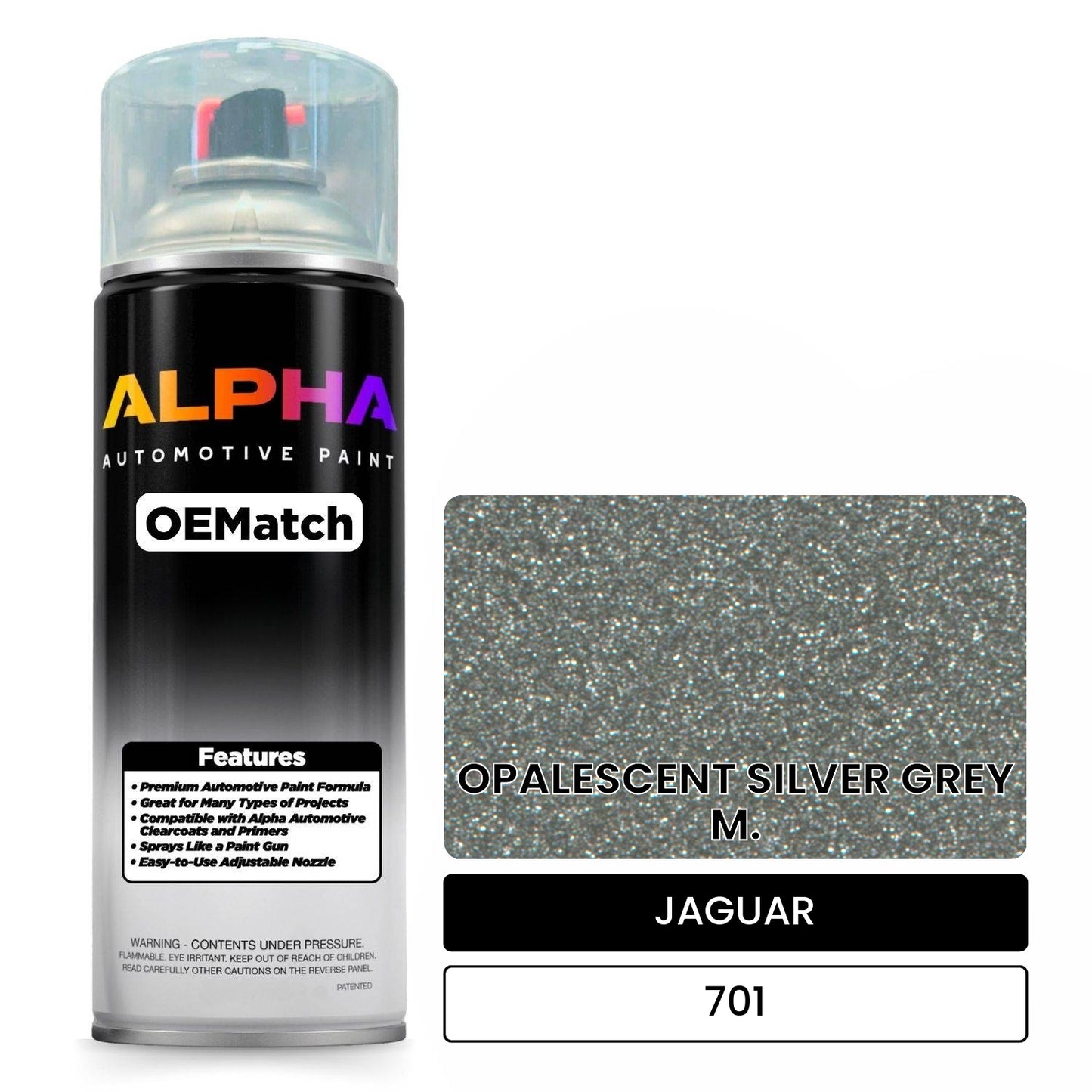 JAGUAR OPALESCENT SILVER GREY M. 701 OEMatch Spraycan