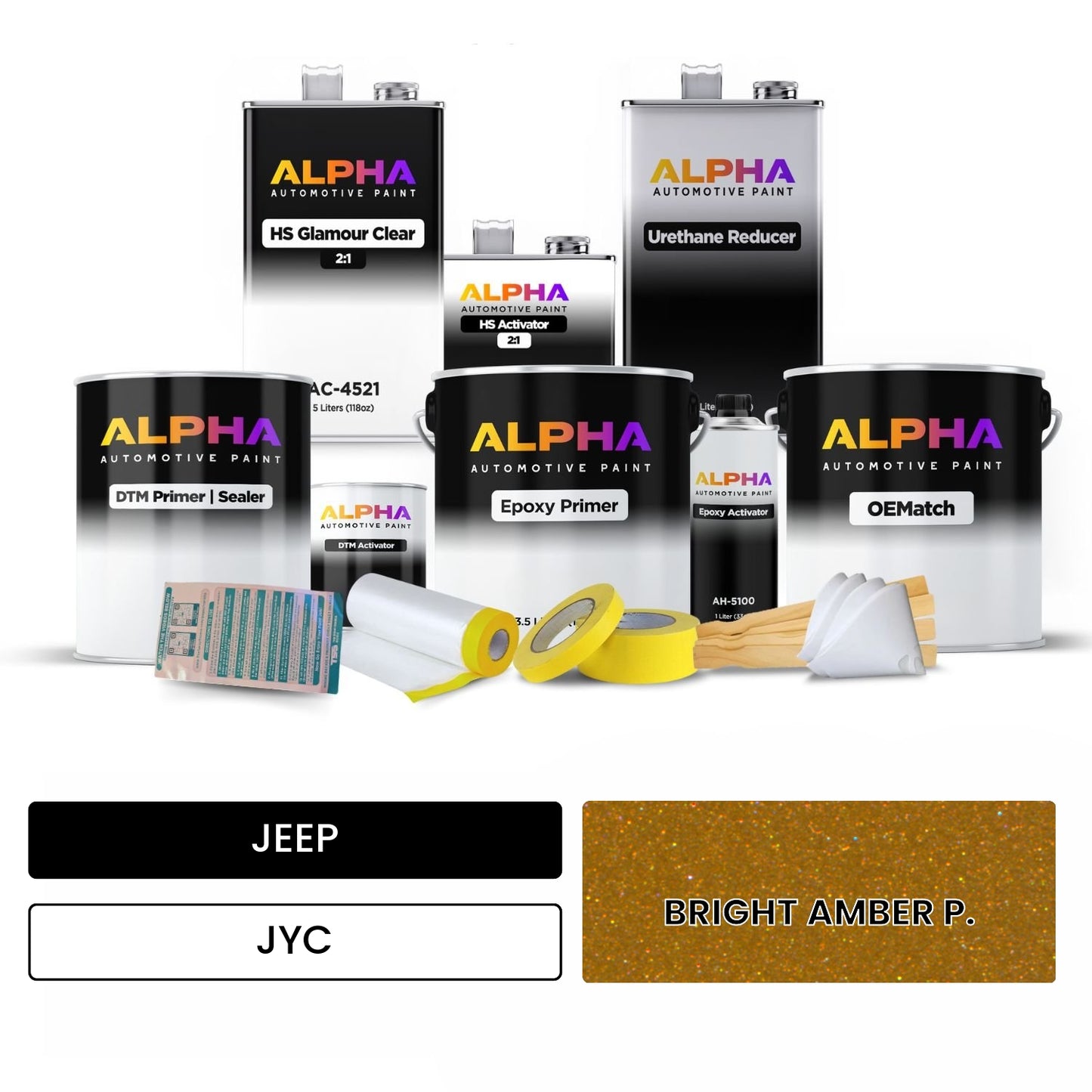 JEEP BRIGHT AMBER P. JYC OEMatch Vehicle Paint Kit