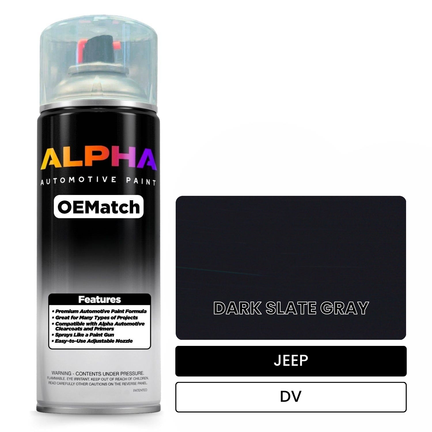 JEEP DARK SLATE GRAY DV OEMatch Spraycan