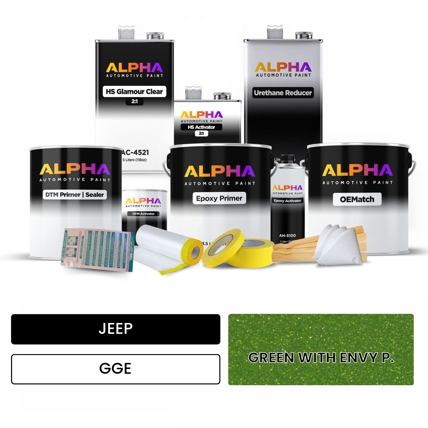 JEEP GREEN WITH ENVY P. GGE OEMatch Vehicle Paint Kit