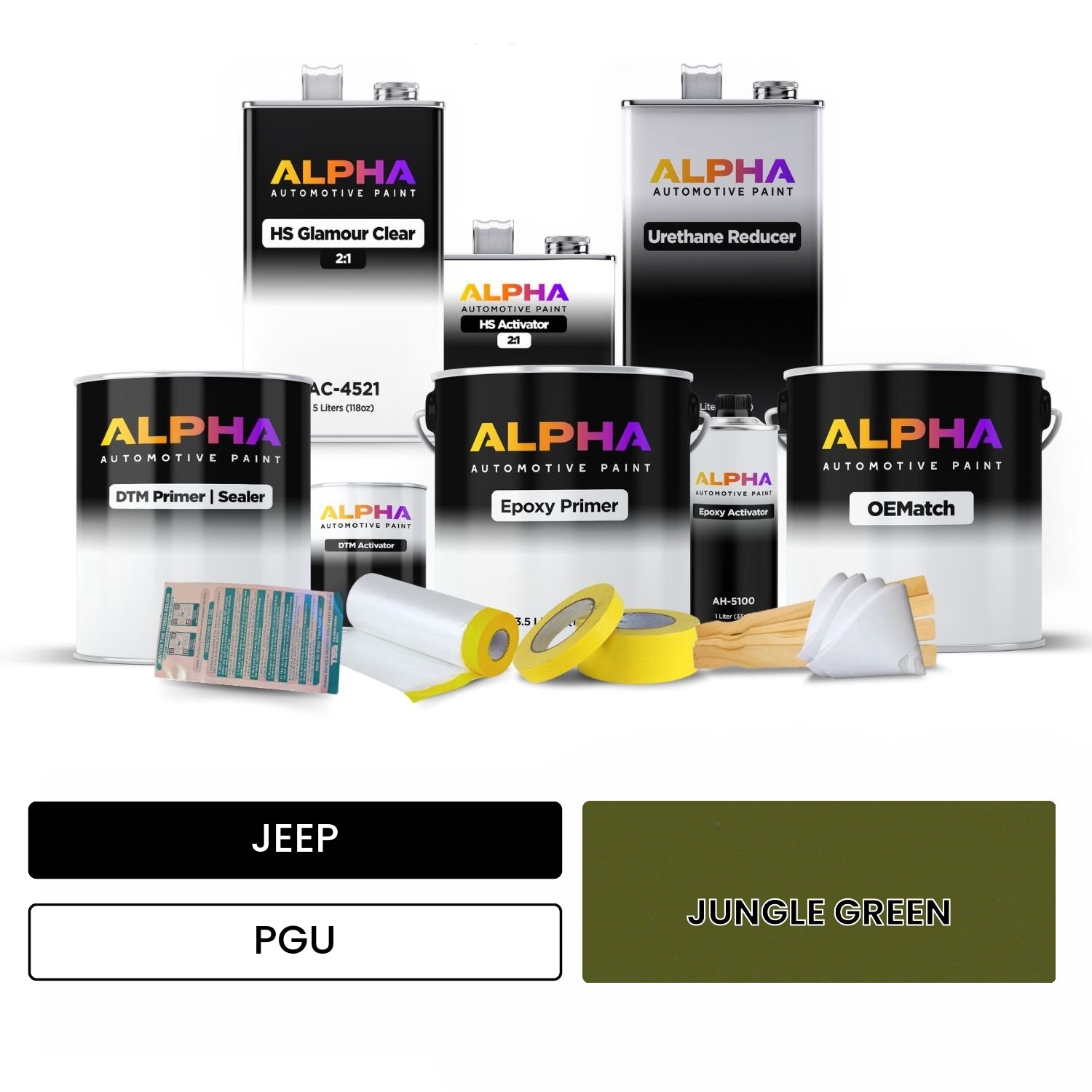 JEEP JUNGLE GREEN PGU OEMatch Vehicle Paint Kit