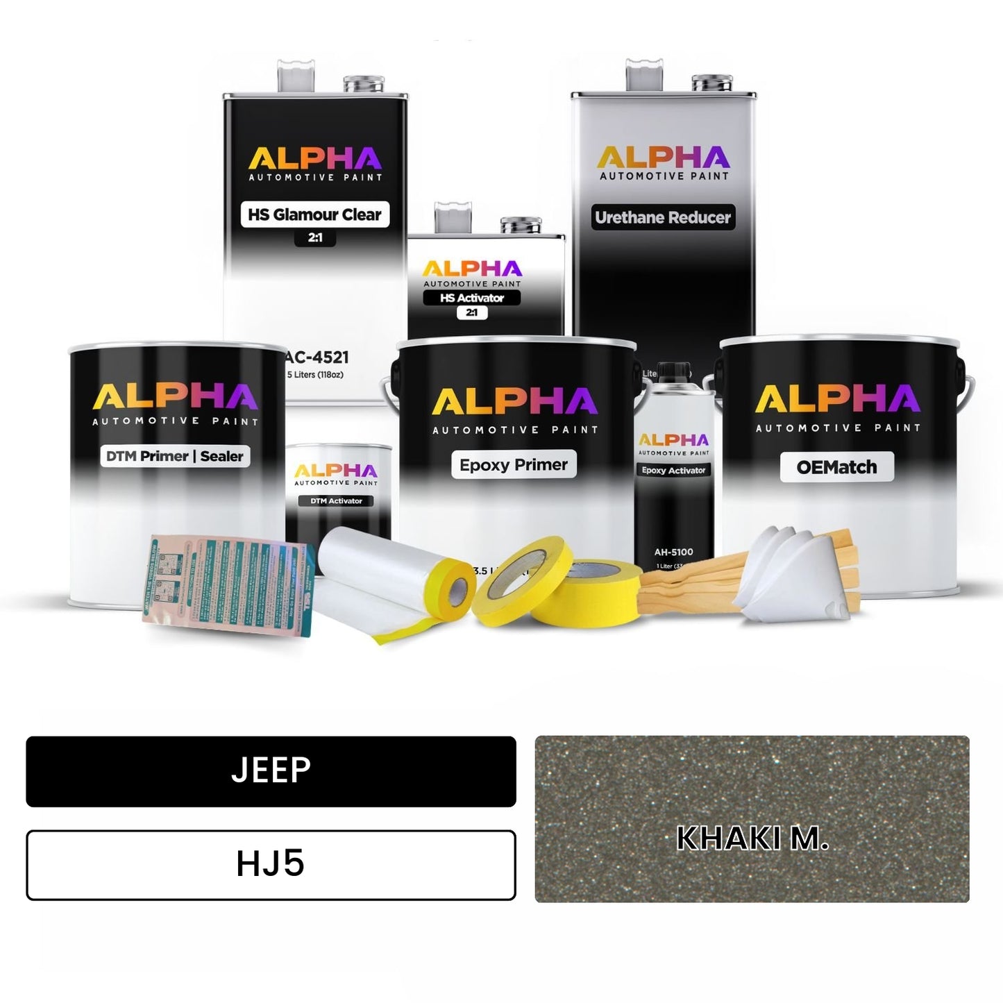JEEP KHAKI M. HJ5 OEMatch Vehicle Paint Kit