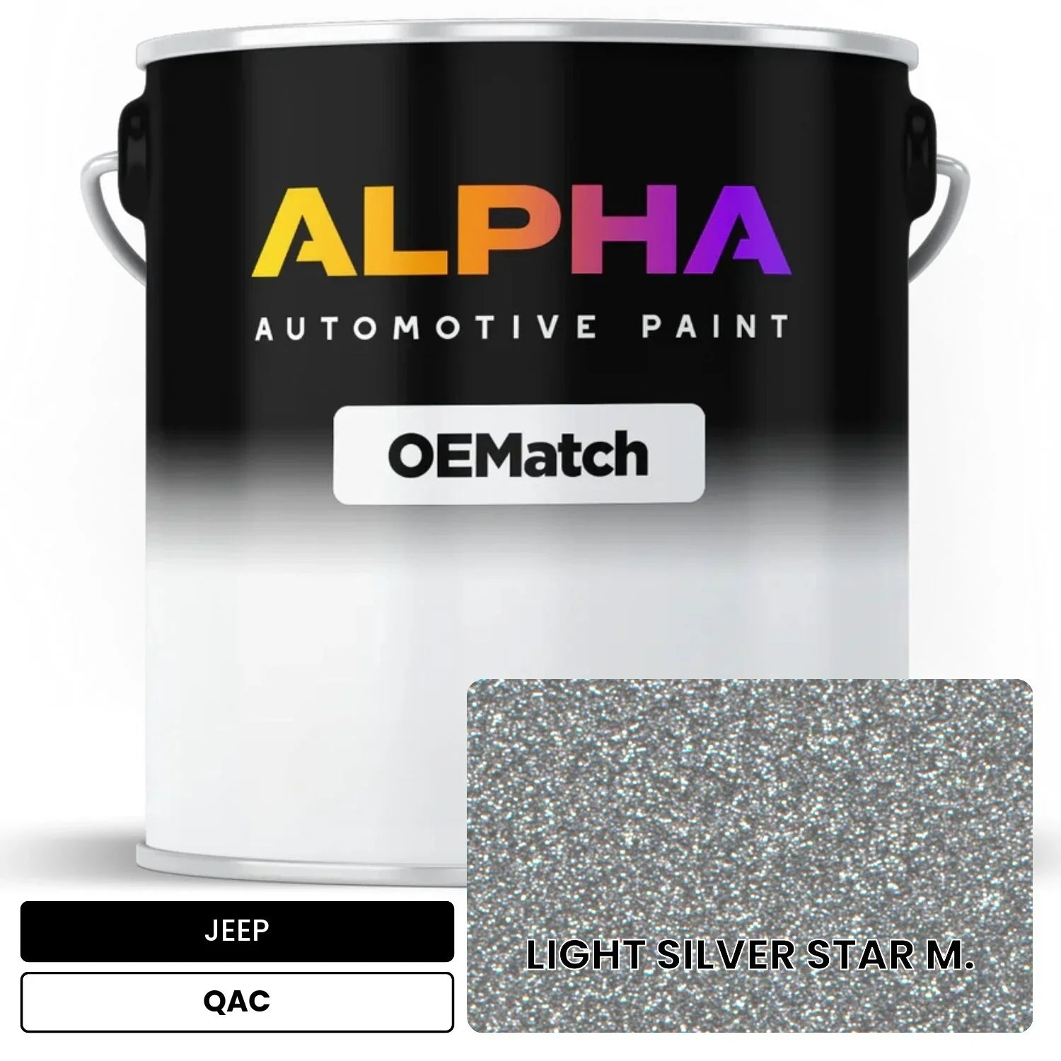 JEEP LIGHT SILVER STAR M. QAC OEMatch Basecoat