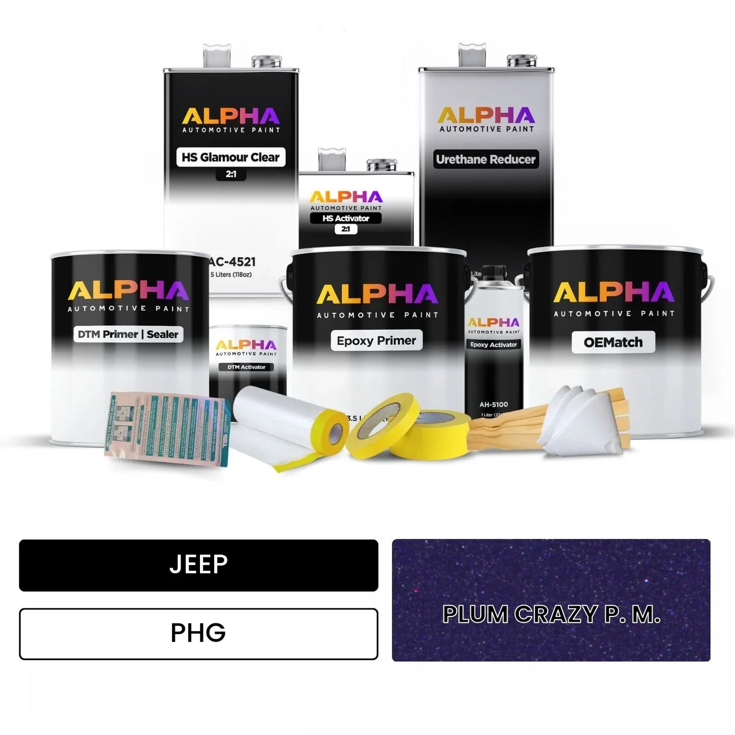 JEEP PLUM CRAZY P. M. PHG OEMatch Vehicle Paint Kit