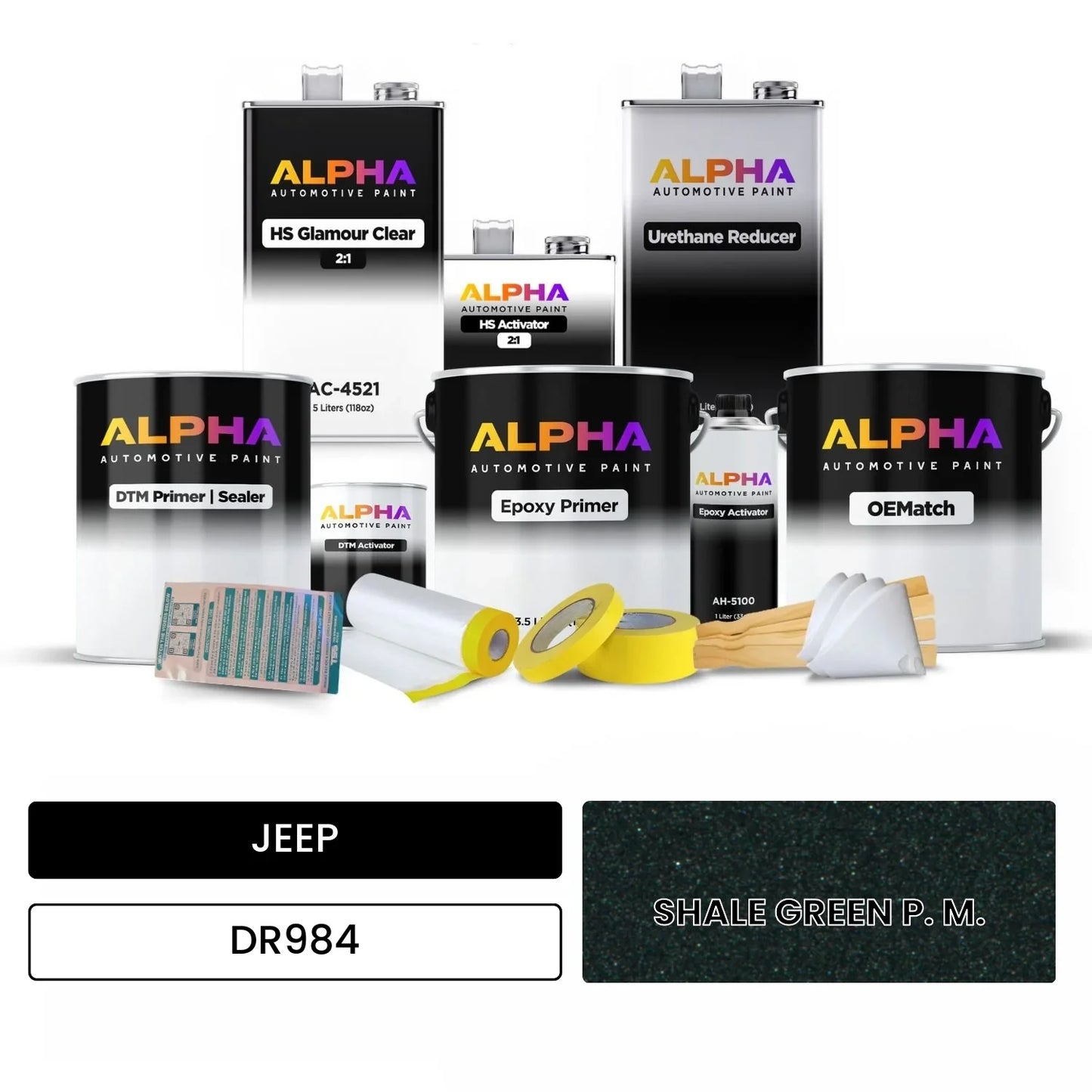 JEEP SHALE GREEN P. M. DR984 OEMatch Vehicle Paint Kit