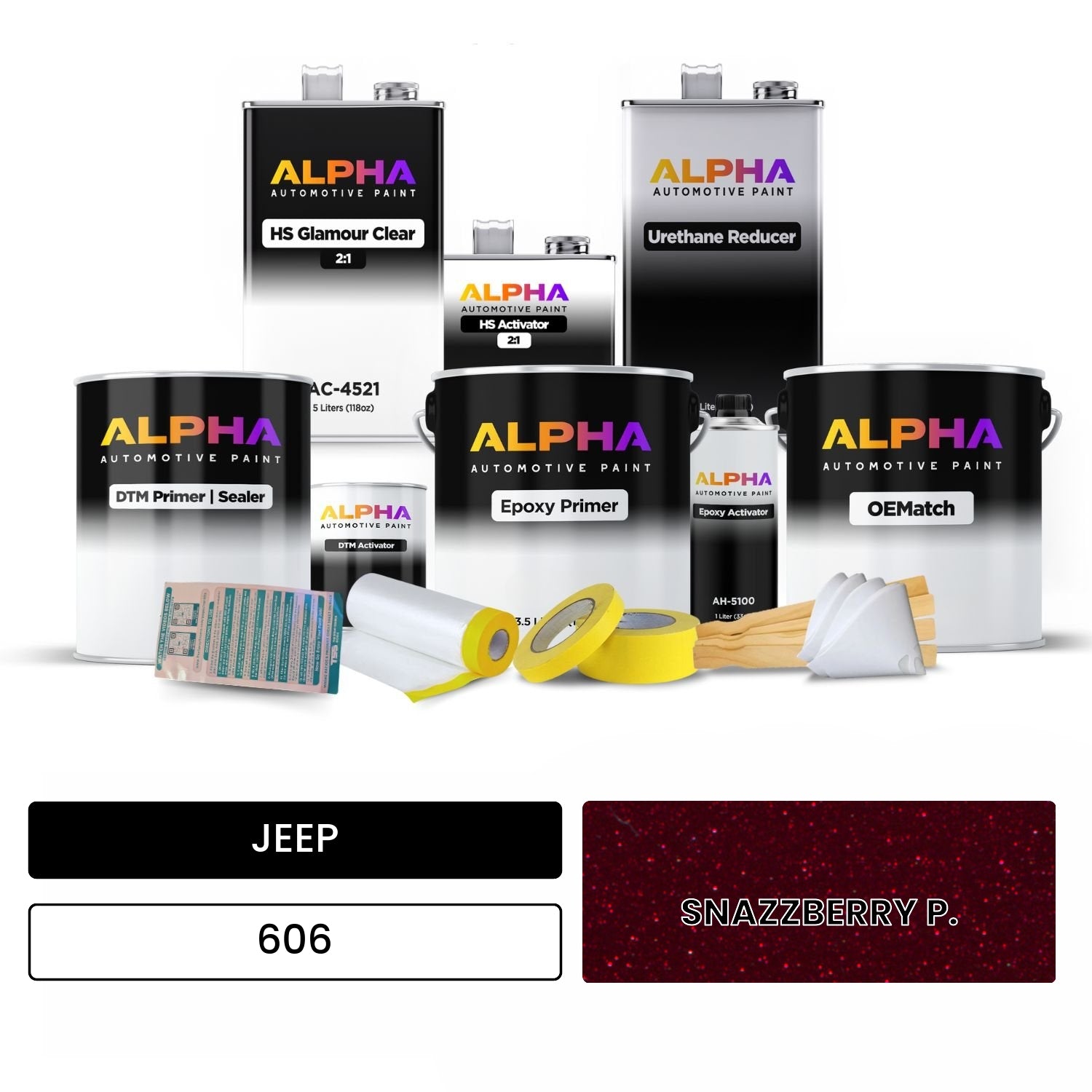JEEP SNAZZBERRY P. 606 | OEMatch Automotive Vehicle Paint Kit