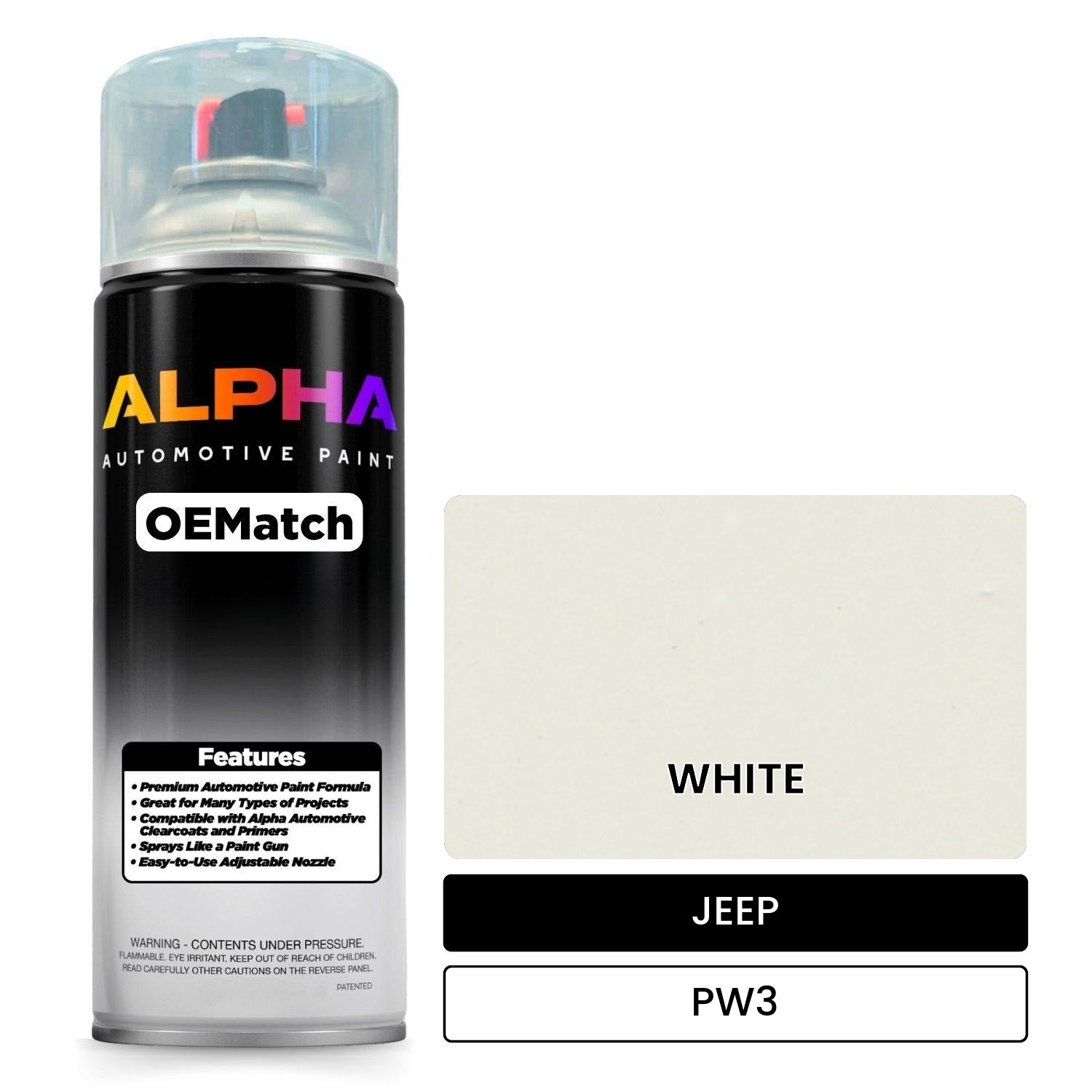 JEEP WHITE PW3 OEMatch Spraycan