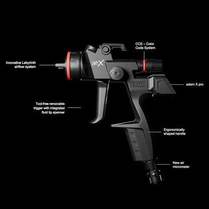 Sata Jet X Control Automotive Spray Gun (1.2 , 1.3 , 1.4) O & I Nozzle
