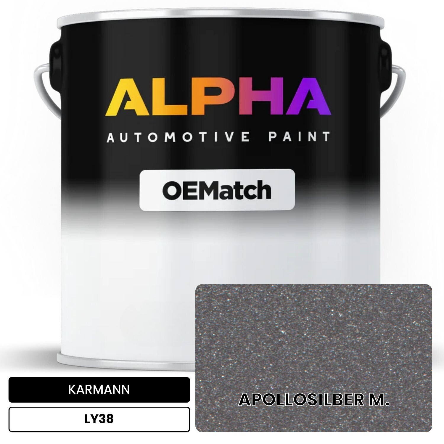 KARMANN Apollo Silver Metallic LY38 OEMatch Basecoat