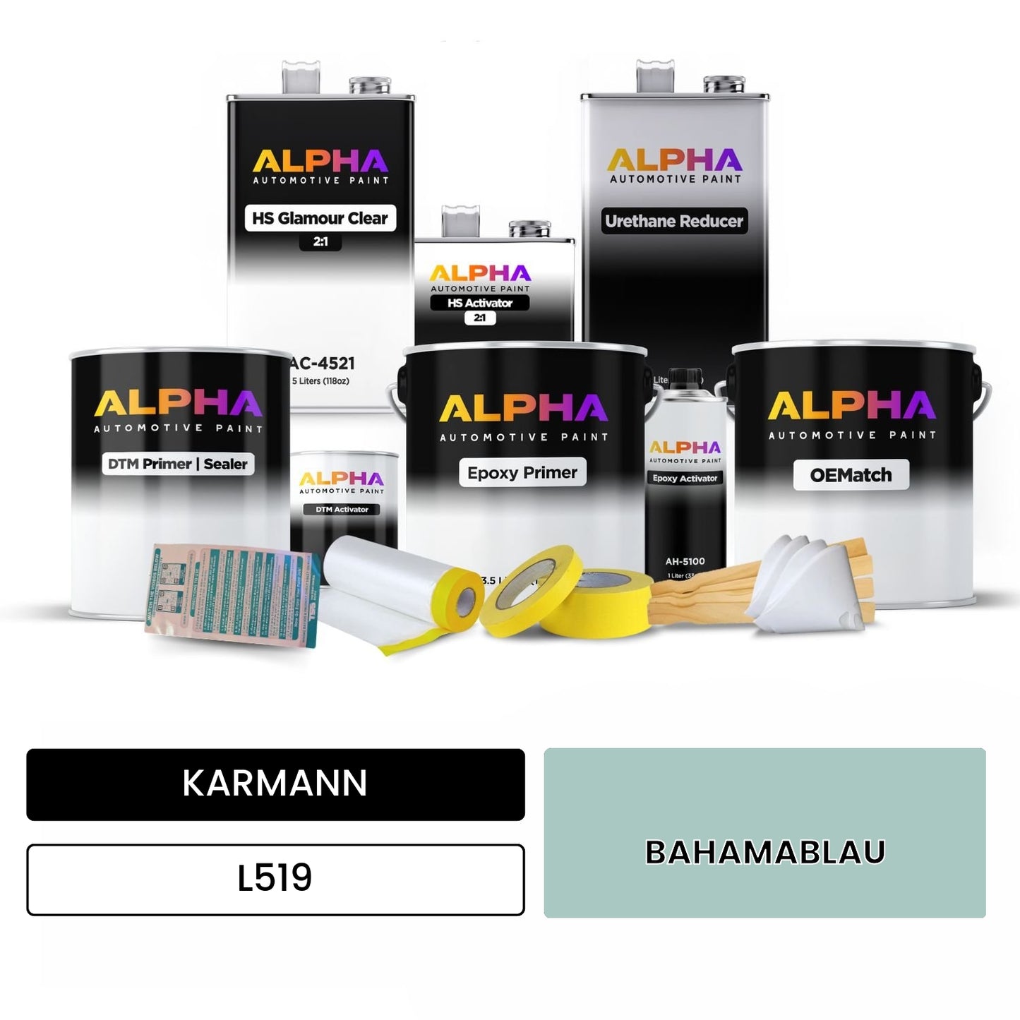 KARMANN Bahama Blue L519 OEMatch Vehicle Paint Kit