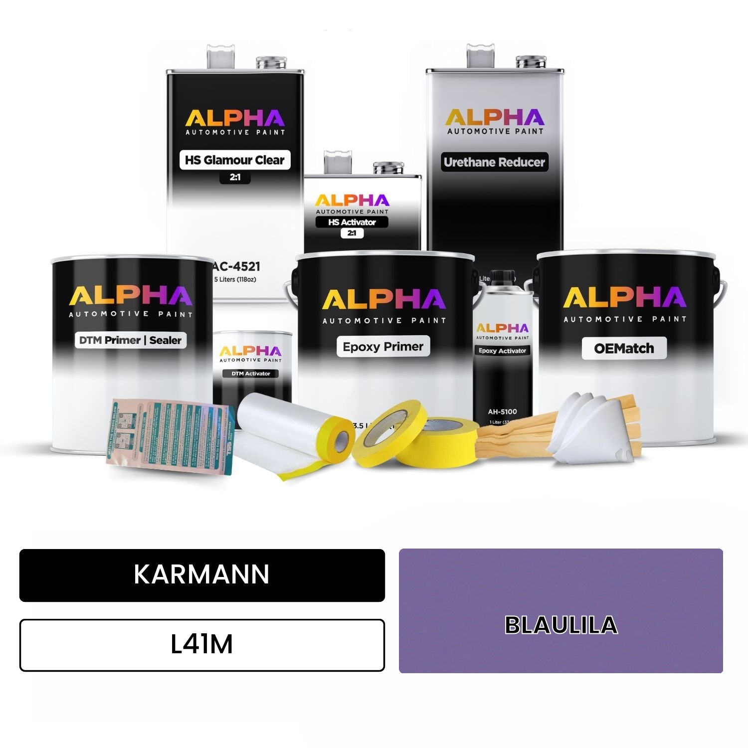 KARMANN Blue Violet L41M OEMatch Vehicle Paint Kit