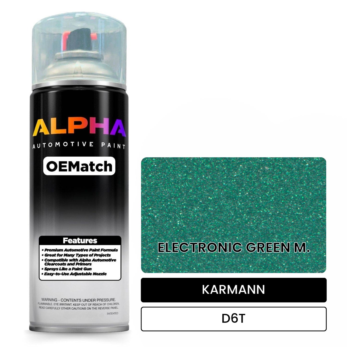 KARMANN Electronic Green Metallic D6T OEMatch Spraycan