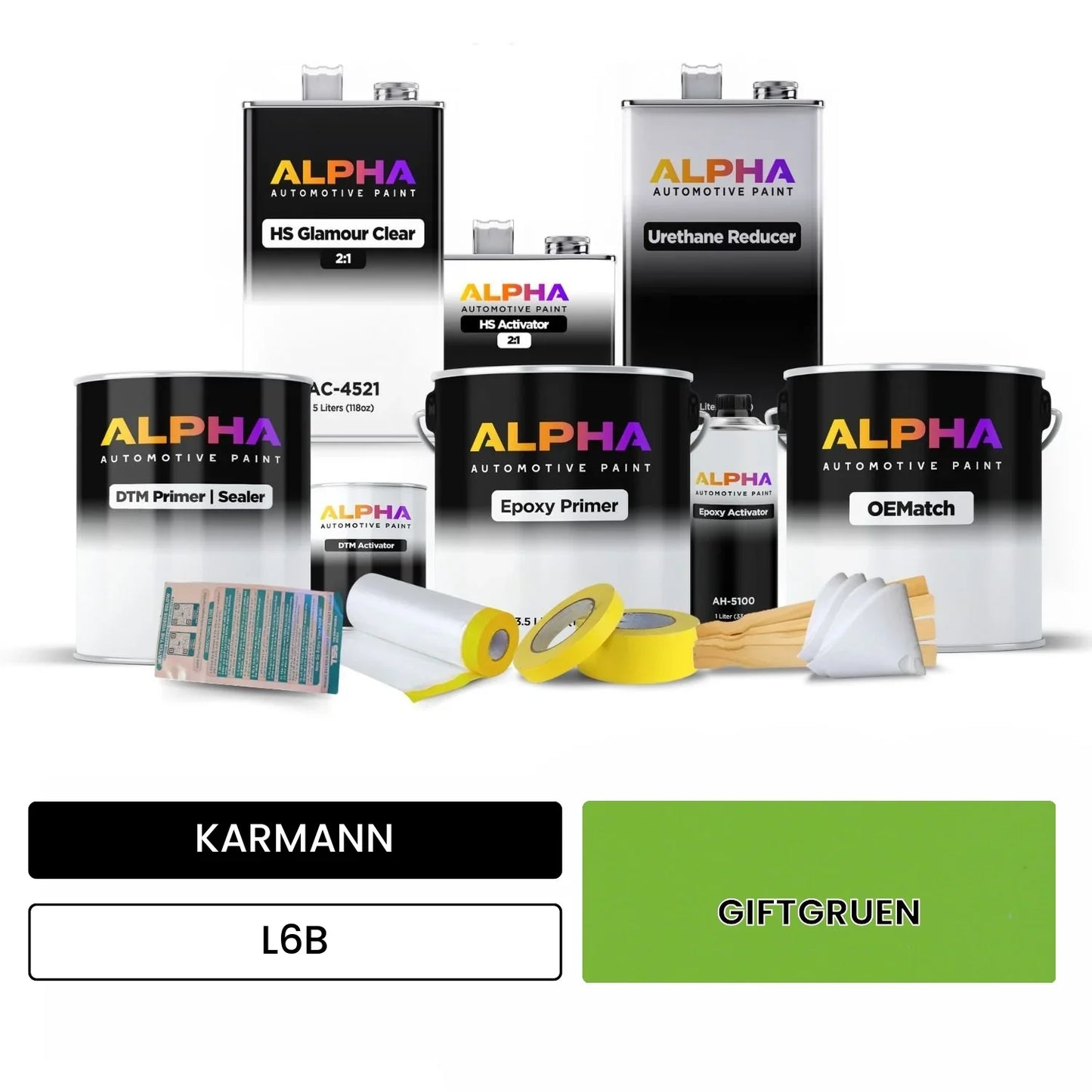 KARMANN Gift Green L6B OEMatch Vehicle Paint Kit
