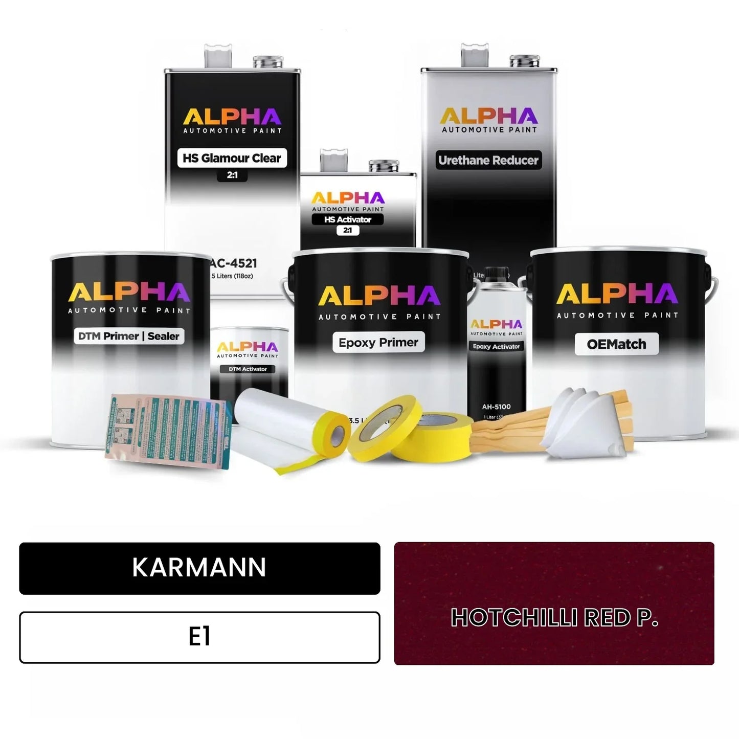 KARMANN Hot Chilli Red P. E1 OEMatch Vehicle Paint Kit