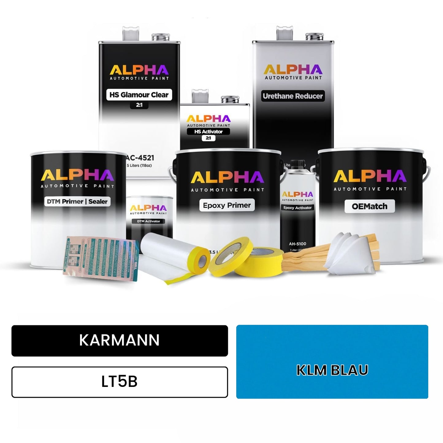 KARMANN KLM Blue LT5B OEMatch Vehicle Paint Kit