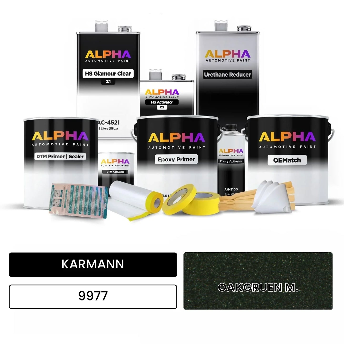 KARMANN Oak Green Metallic 9977 OEMatch Vehicle Paint Kit
