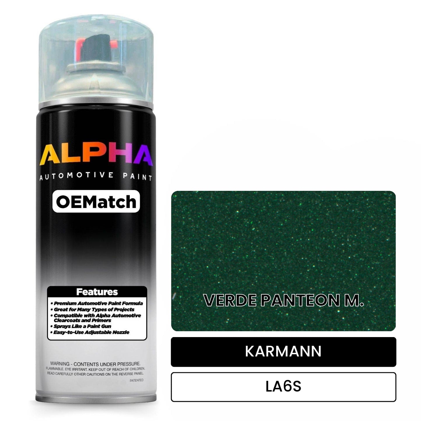 KARMANN Pantheon Green Metallic LA6S OEMatch Spraycan