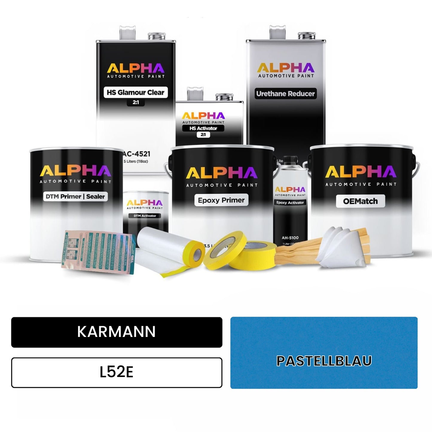 KARMANN Pastel Blue L52E OEMatch Vehicle Paint Kit