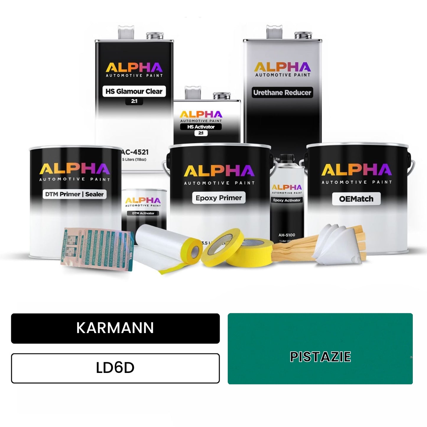 KARMANN Pistachio Green LD6D OEMatch Vehicle Paint Kit