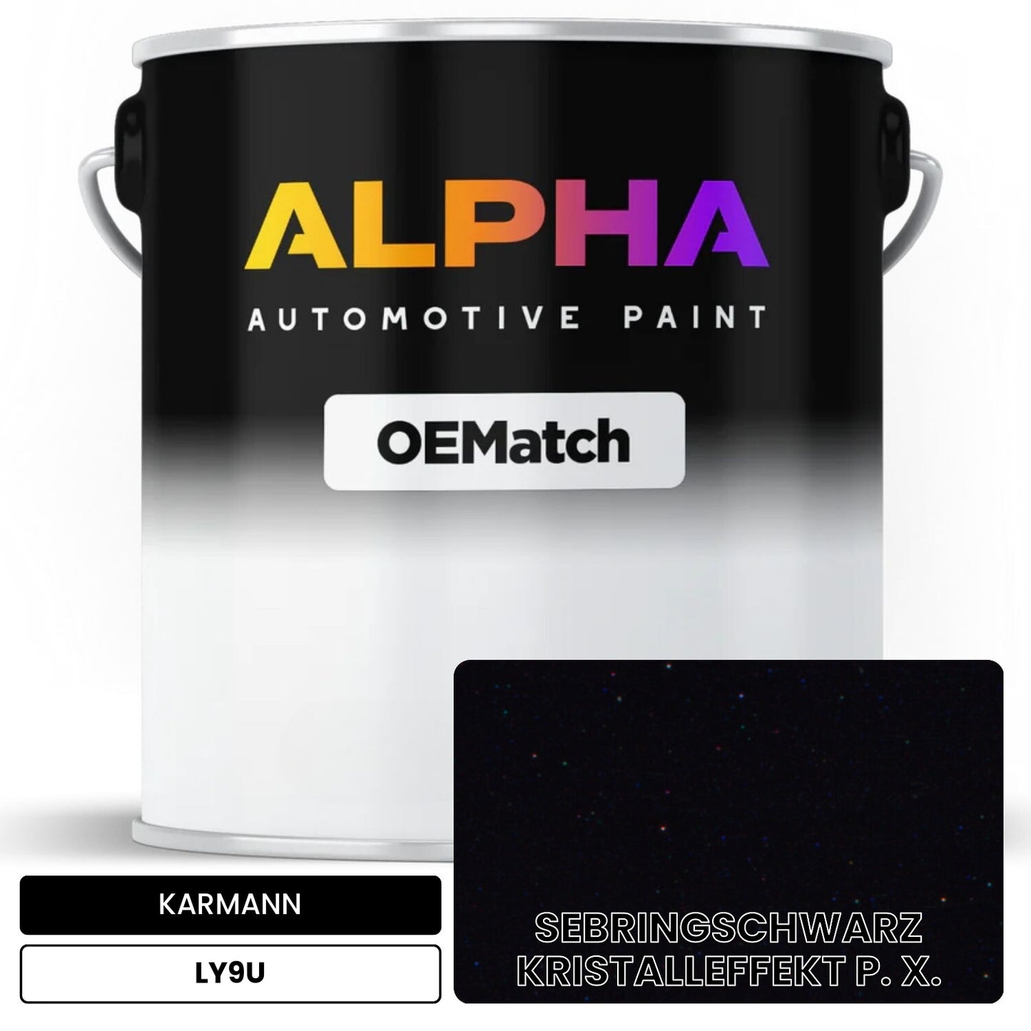 KARMANN Sebring Black Crystal Effect LY9U OEMatch Basecoat