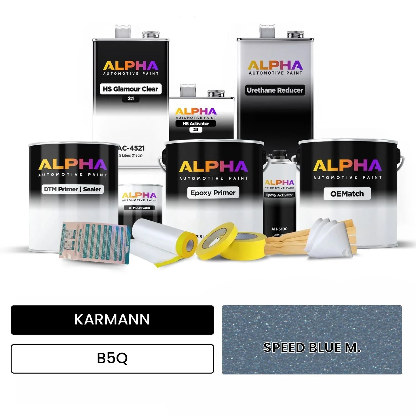 KARMANN Speed Blue Metallic B5Q OEMatch Vehicle Paint Kit