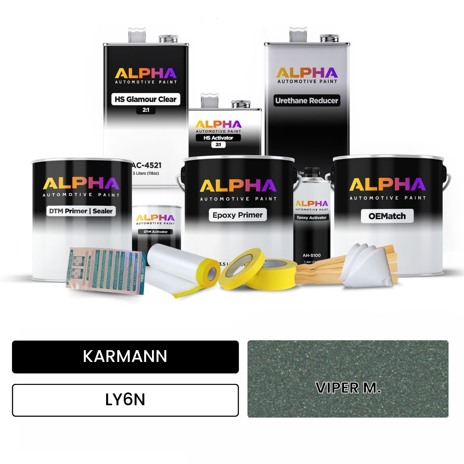 KARMANN Viper Green LY6N OEMatch Vehicle Paint Kit