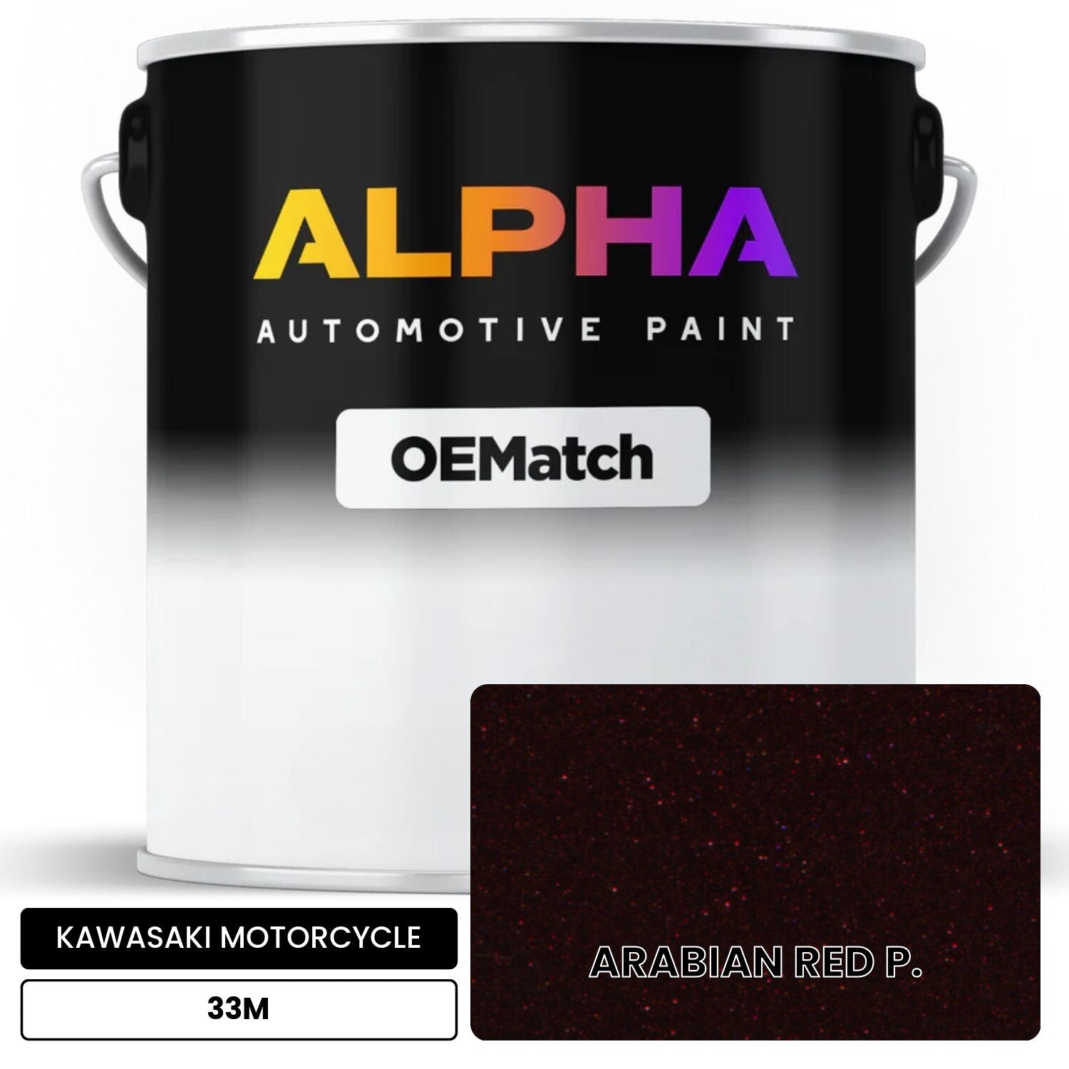 KAWASAKI MOTORCYCLE ARABIAN RED P. 33M OEMatch Basecoat